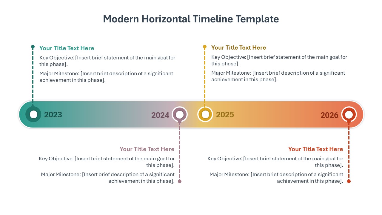 Modern Horizontal Timeline Template