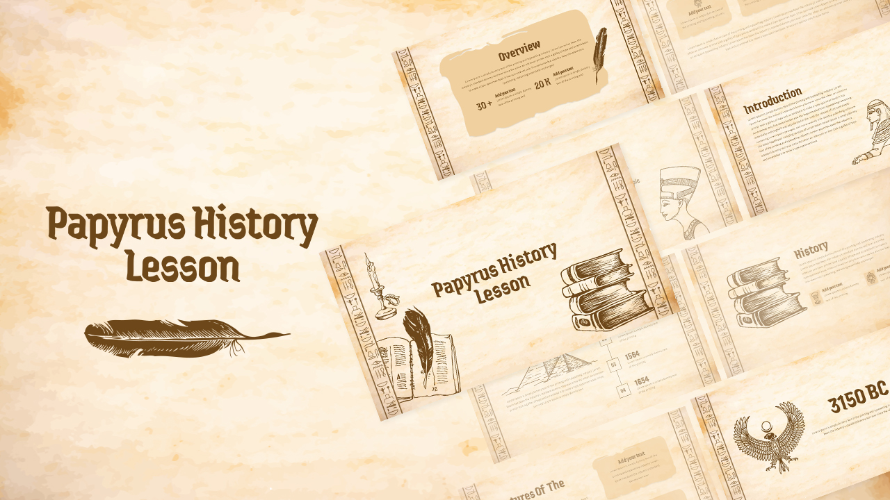 Papyrus History Lesson Presentation Templates for PowerPoint