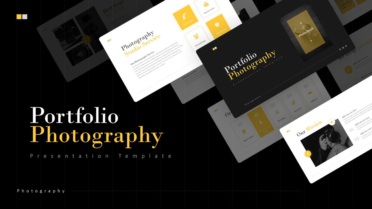 Photography Portfolio Mock Up PowerPoint Template