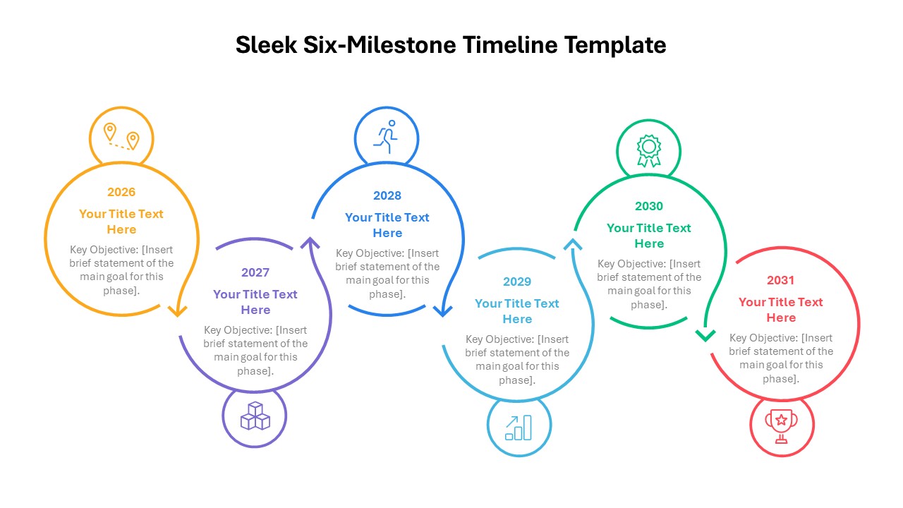 Sleek Six-Milestone Timeline Template