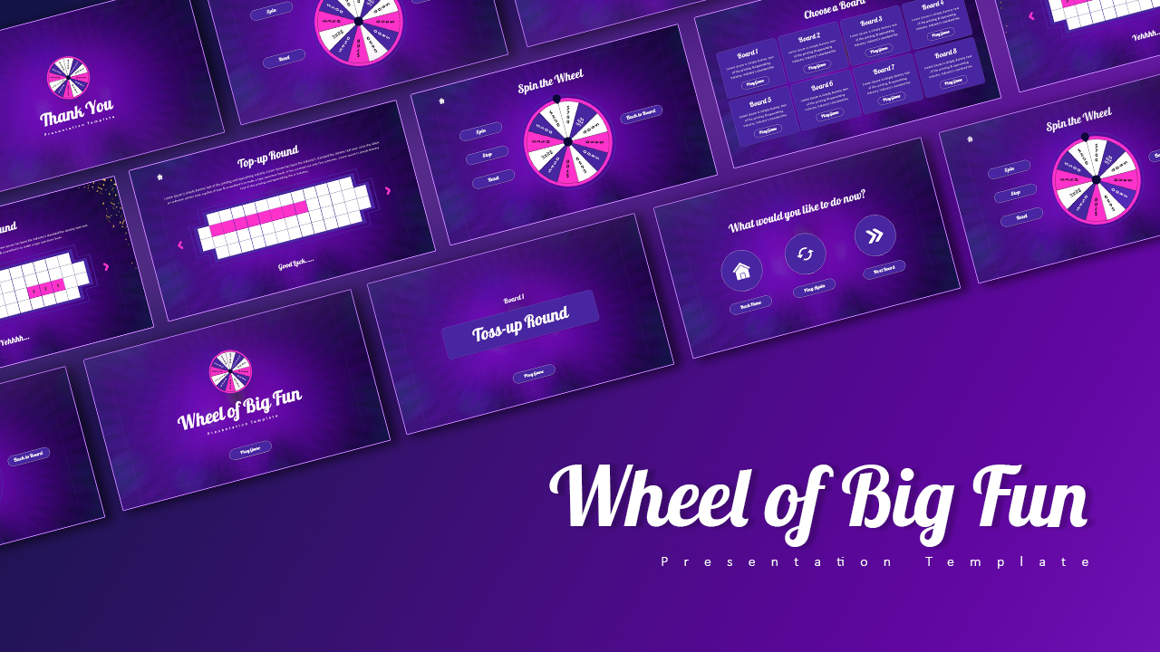 Wheel of Fun Presentation Cover Template