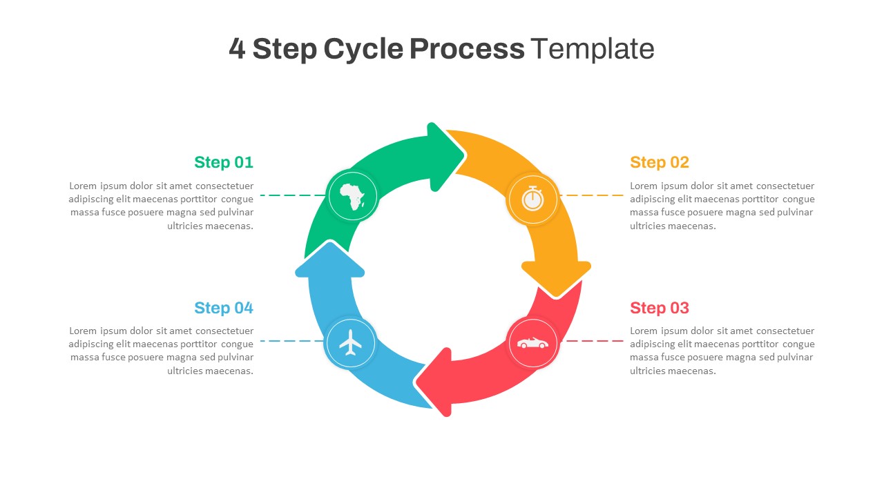 4 Step Process Flow Diagram In PowerPoint