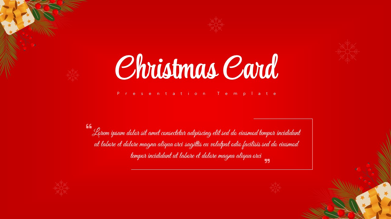 Christmas Card Template For PowerPoint