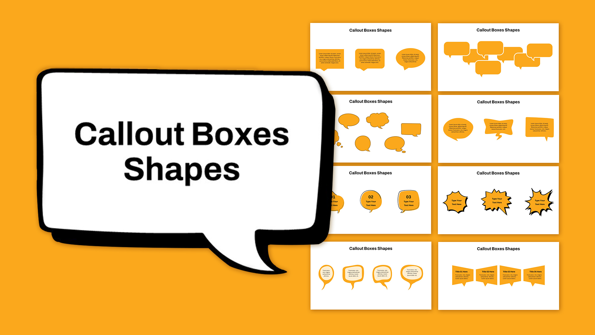 Cover for Callout Shapes for PowerPoint & Google slides