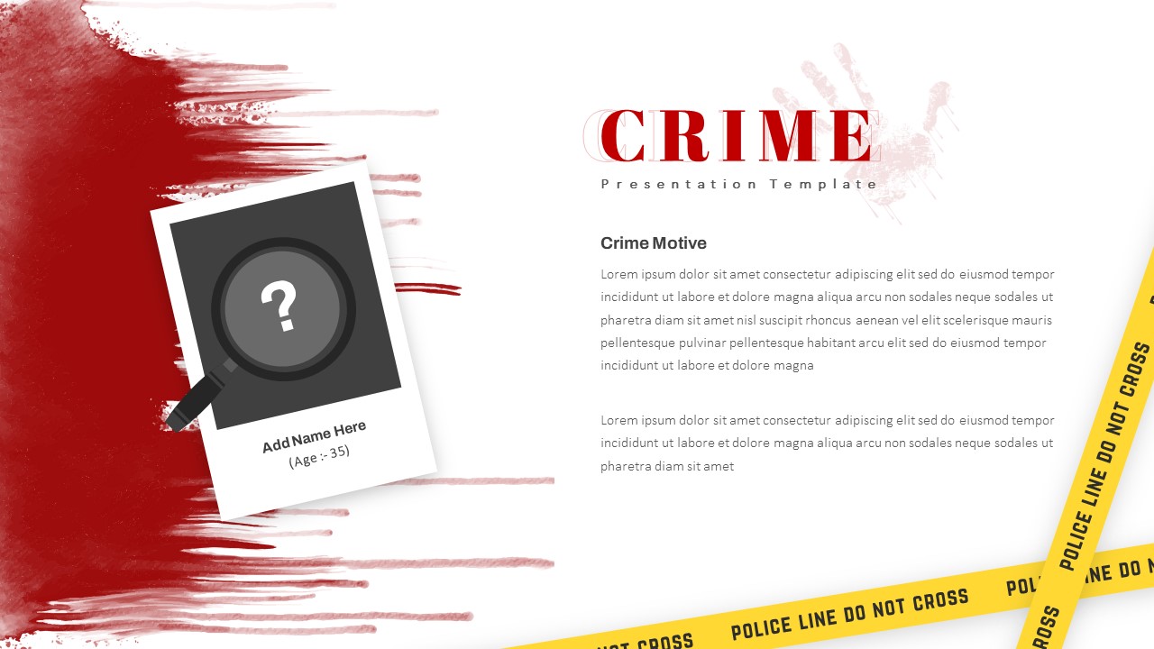 Editable PowerPoint Template Crime