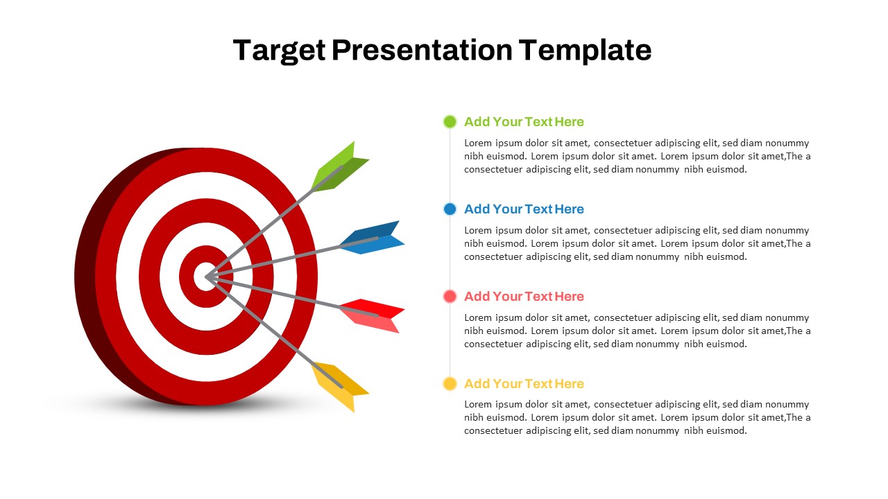 Editable PowerPoint Template For Target Presentation