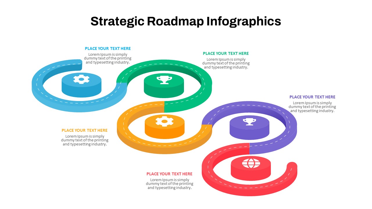 Editable Strategic Roadmap PowerPoint Template