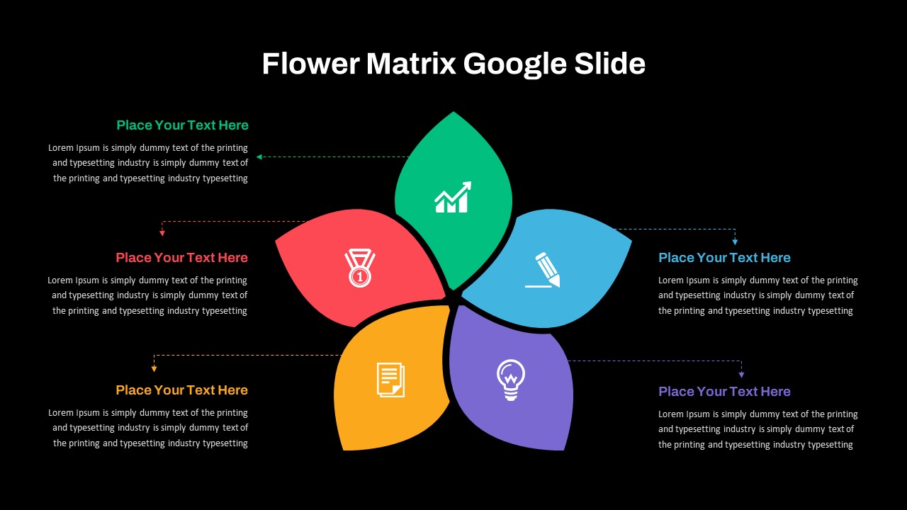 Flower Matrix Template For PowerPoint & Google Slides- SlideKit