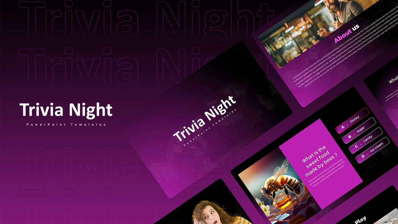 Trivia Night PowerPoint Template and Google Slides