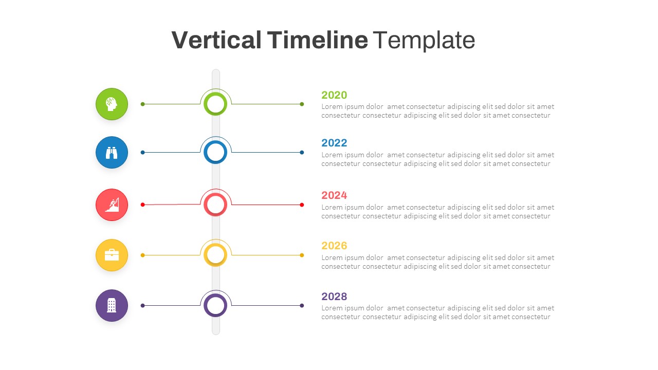 Vertical Timeline PowerPoint Template