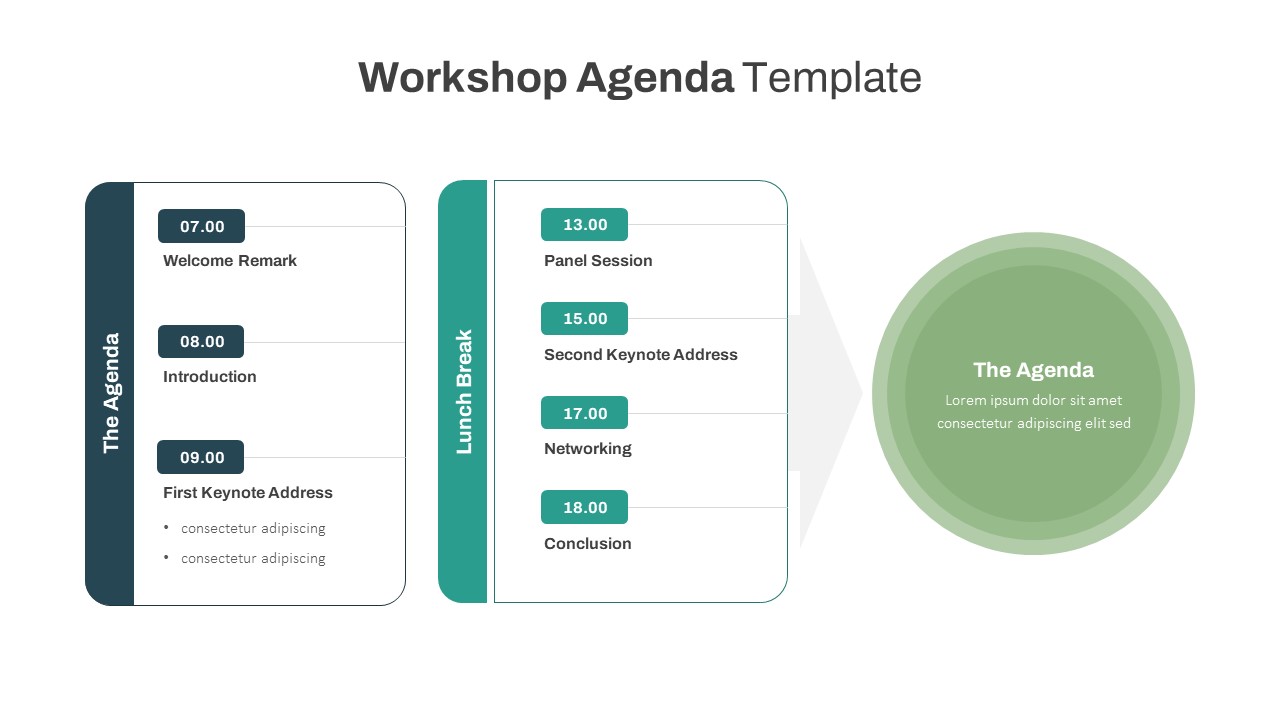 Workshop Agenda Slide PowerPoint Template