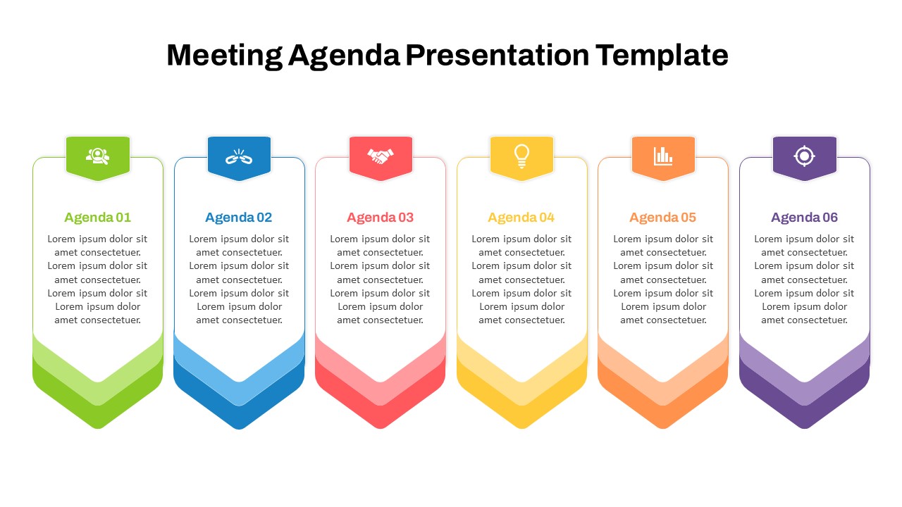 6 Points Meeting Agenda Template In PowerPoint