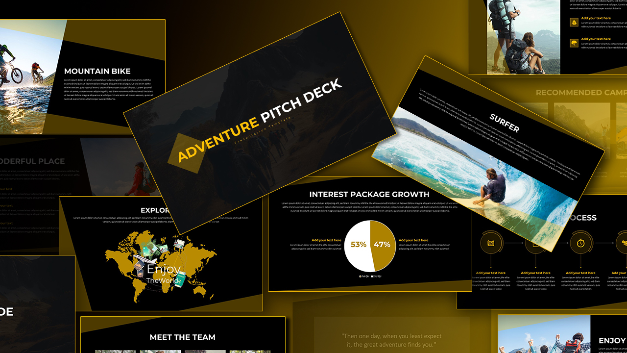 Adventure Pitch Deck PowerPoint Presentation Template