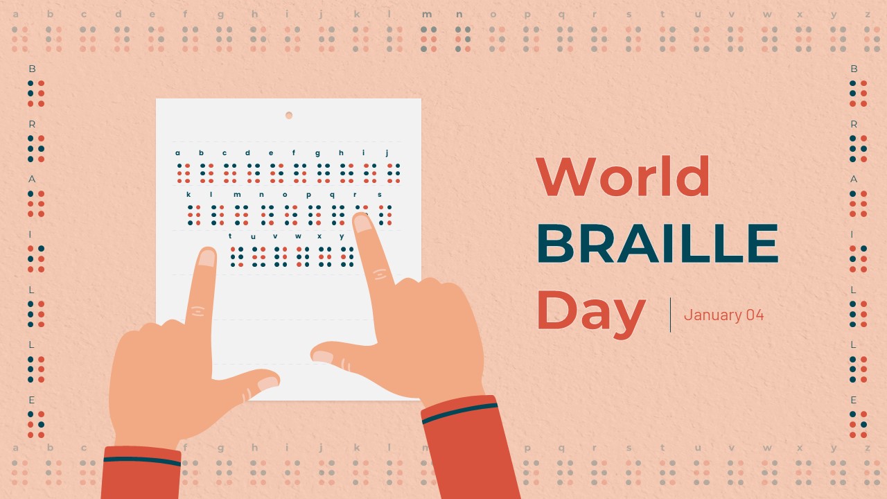 Braille Day PowerPoint Presentation Template