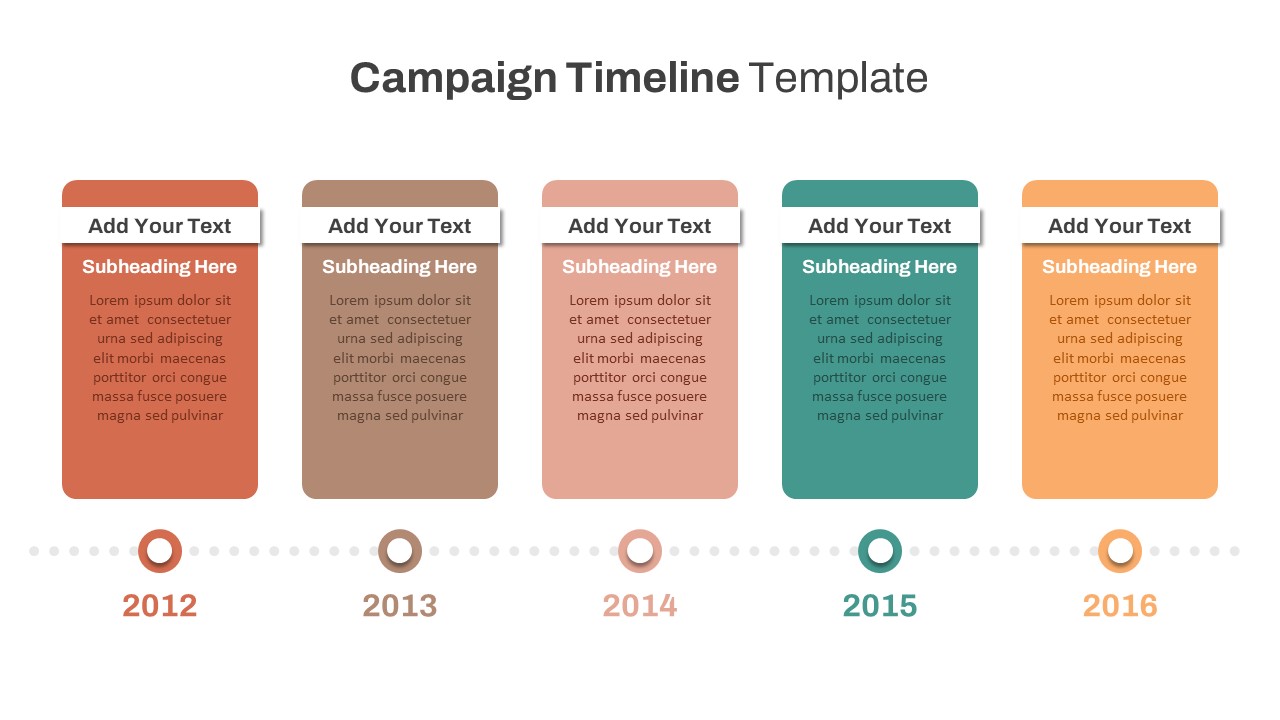 Campaign Time Line Template PowerPoint