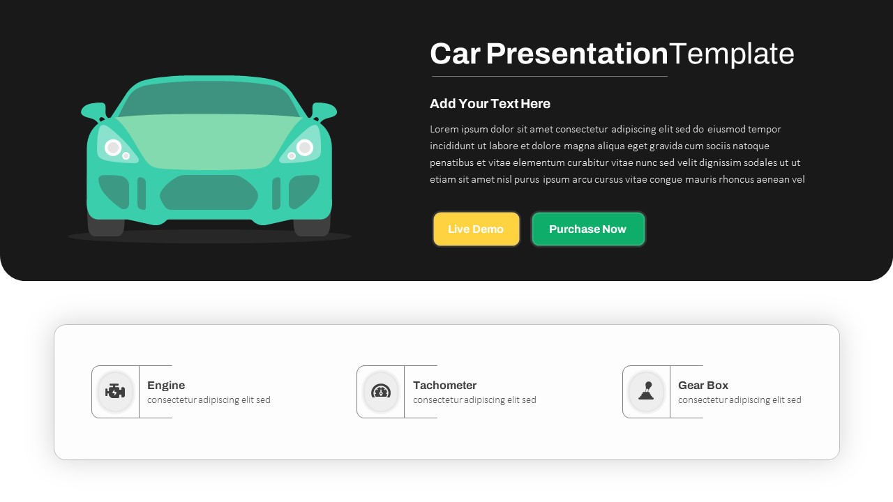 Car PowerPoint Theme Presentation Template