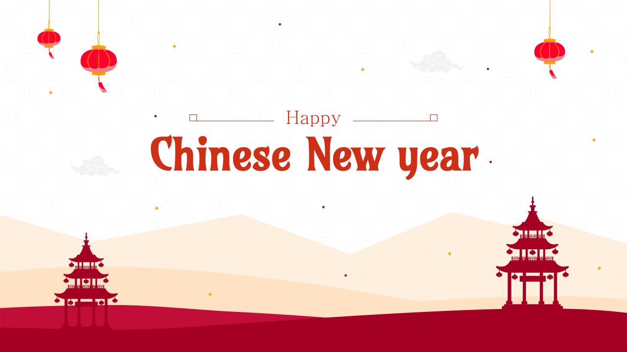 chinese new year slides template rabbit