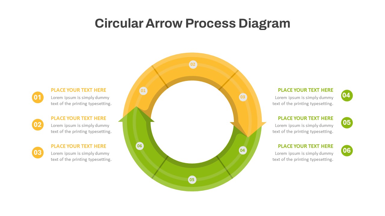 3D Circular Arrow Process Diagram Template For PowerPoint & Google ...