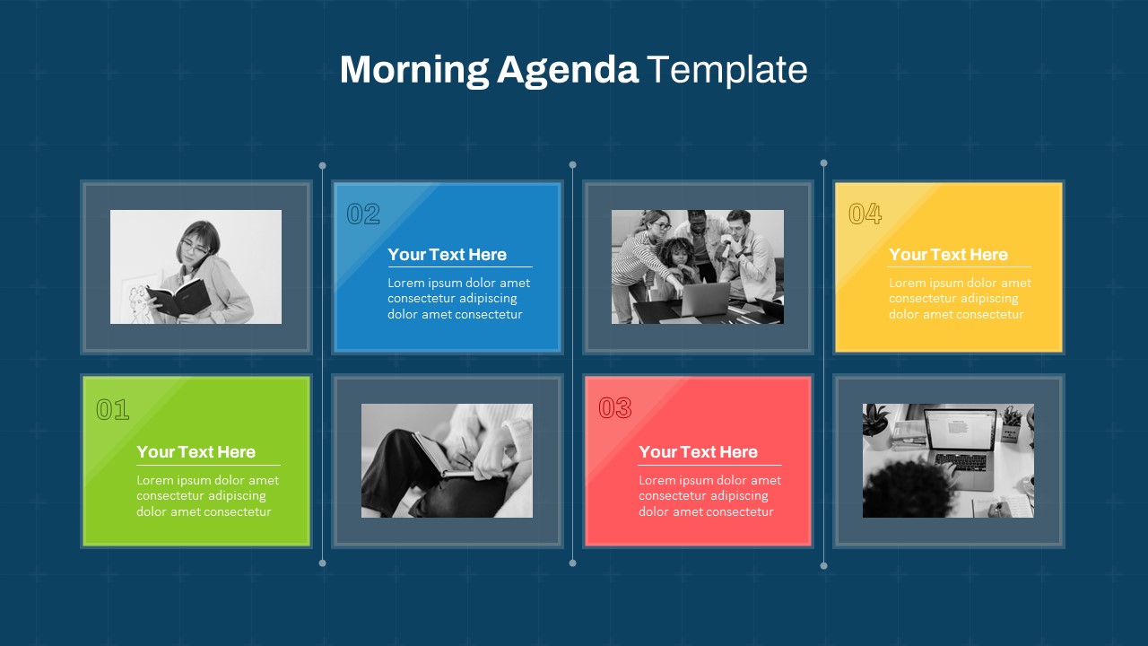 Colorful Morning Agenda PowerPoint Template