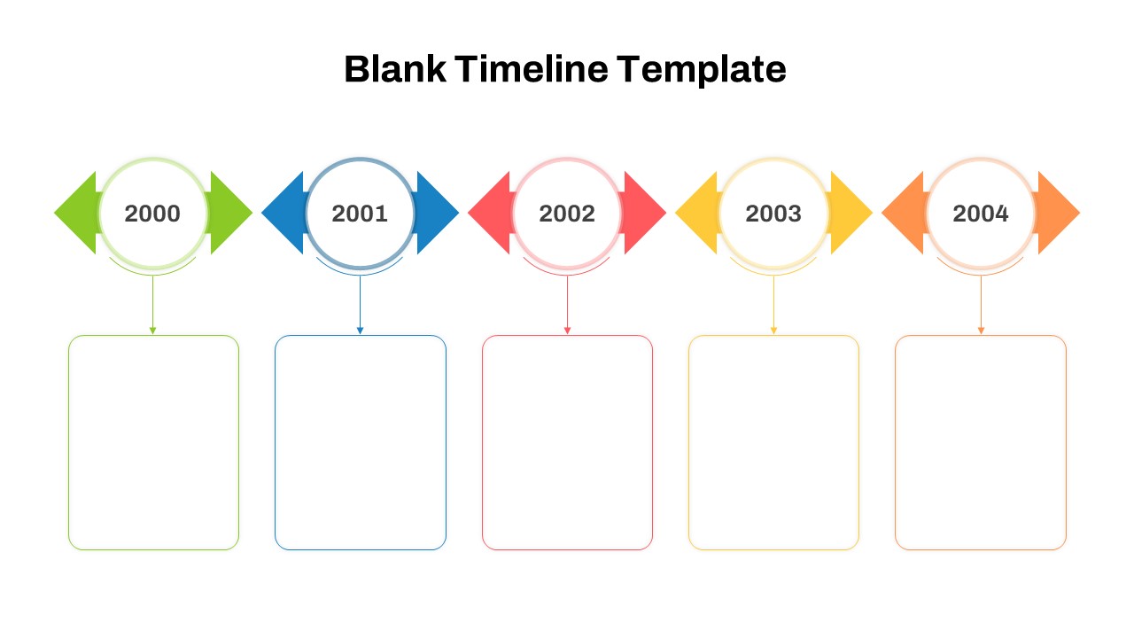 Colorful Yearly Blank Time Line PowerPoint Slide And Google Slide