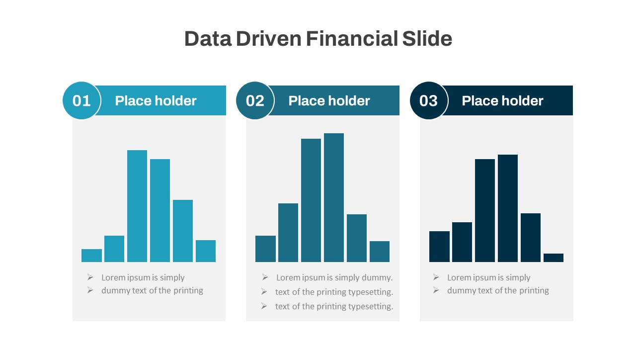 Data Driven Financial Analysis Chart Slide Template