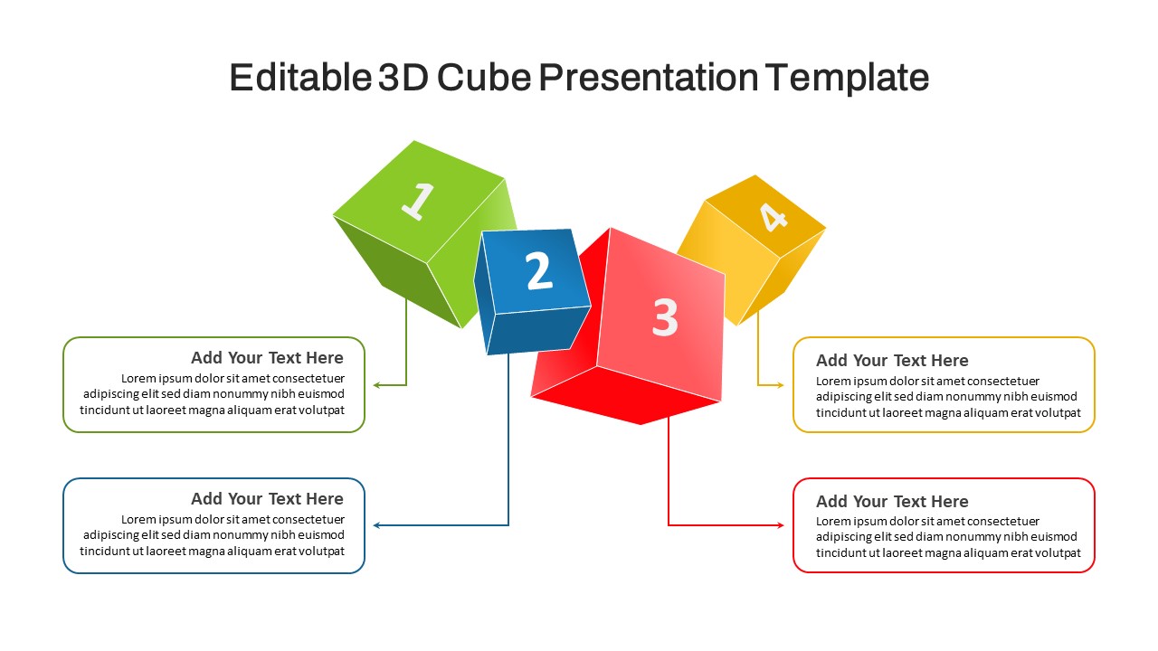 Editable 3d Cube Presentation Template