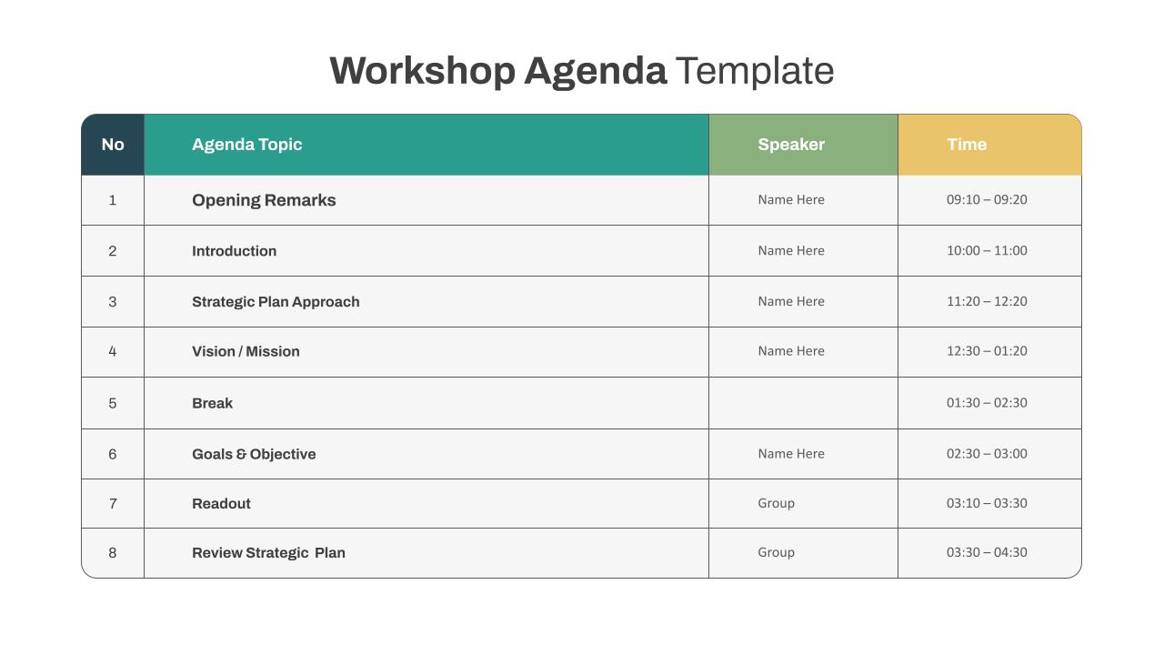 Editable Ppt Agenda Slide Template