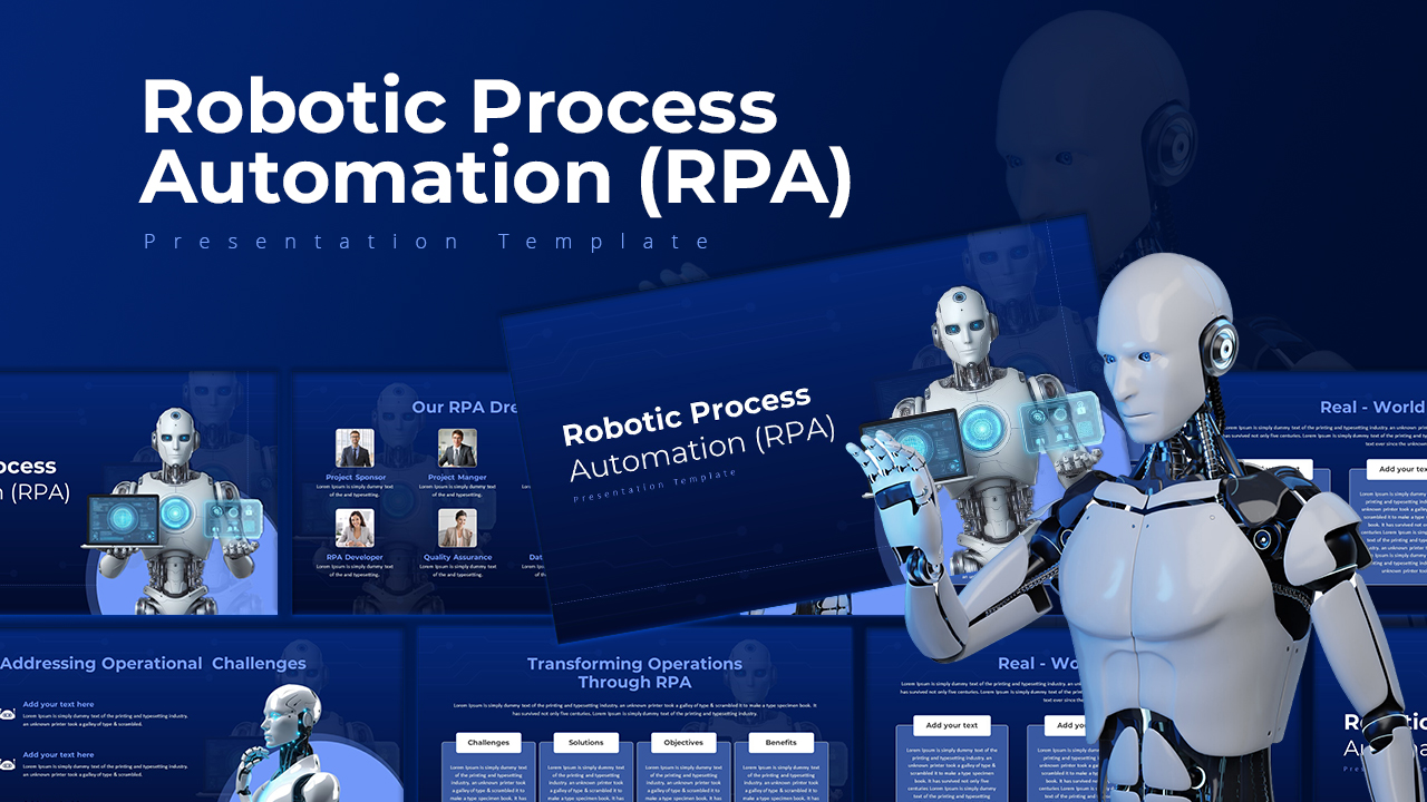 Editable Robotics Process Automation PPT Template