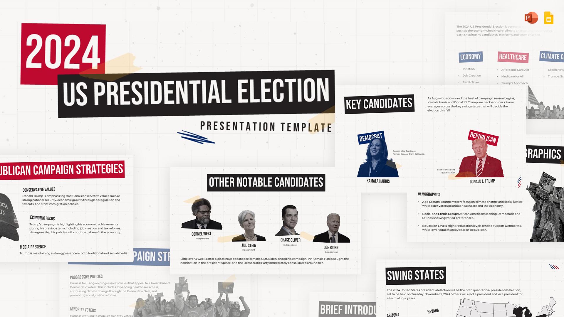 Free 2024 US Presidential Election PowerPoint And Google Slides