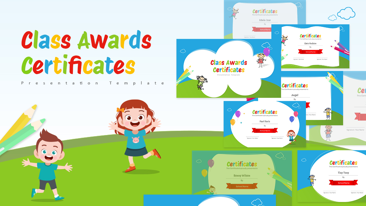 Free Class Awards PowerPoint Template And Google Slides