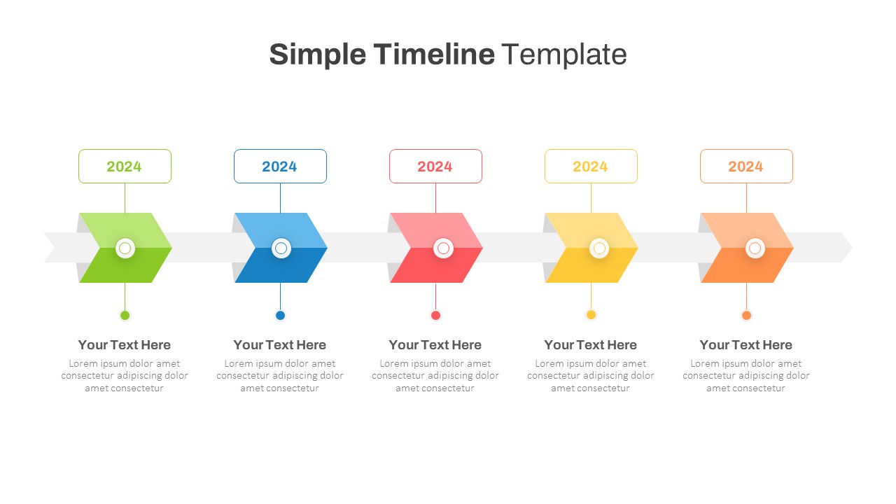 Free Simple Timeline PowerPoint Template