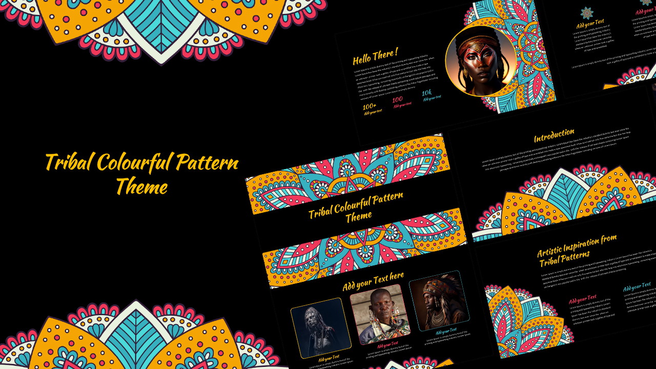 Free Tribal Theme PowerPoint Template And Google Slides