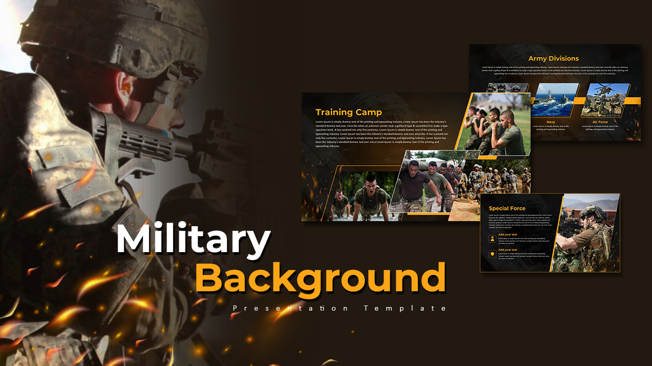 Military Background For PowerPoint