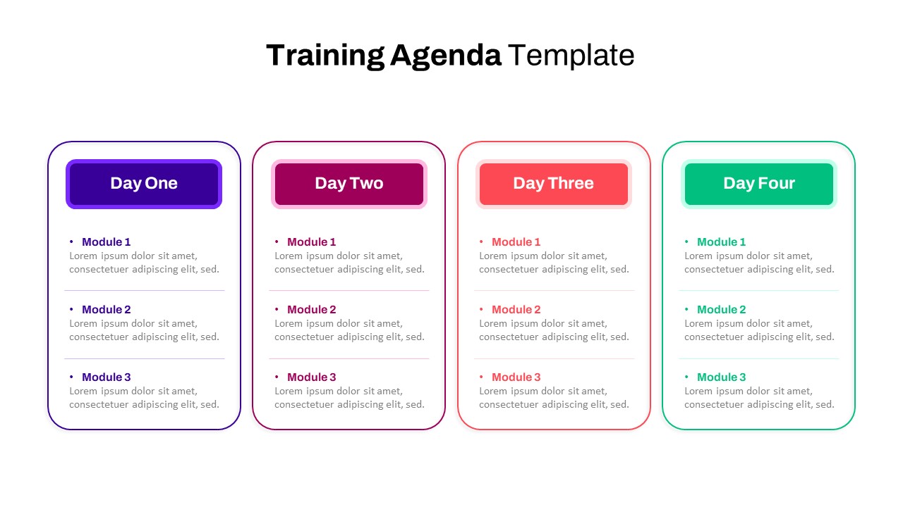 Multi-Day Training Power Point Agenda Template