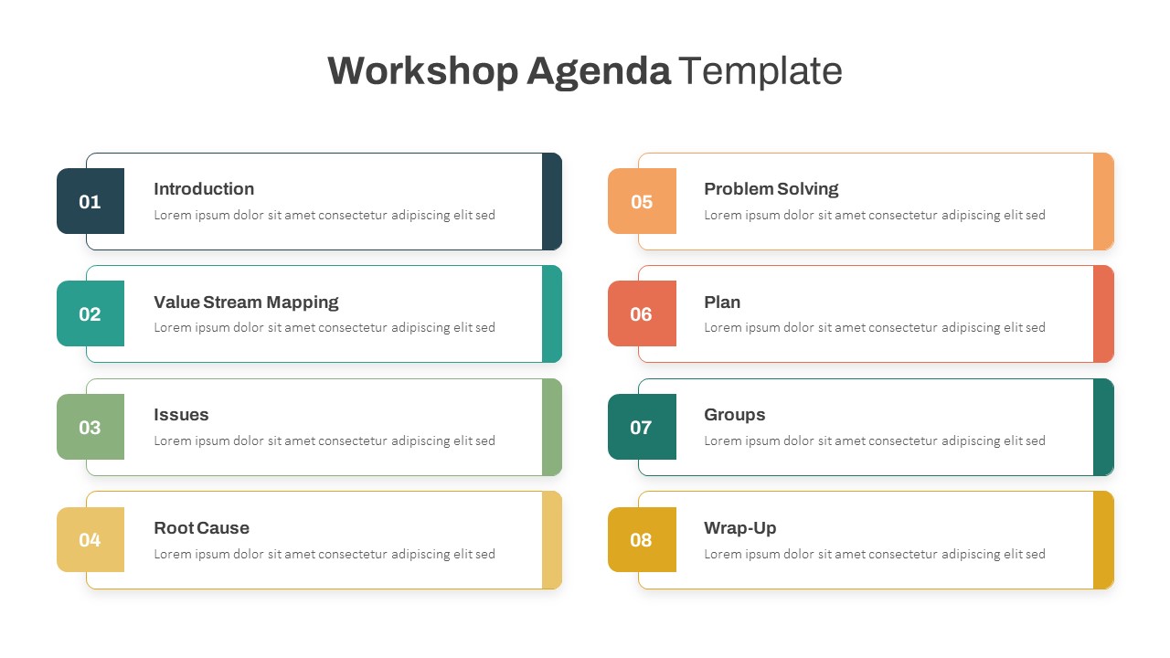 Multi Day Workshop Agenda PowerPoint Slide