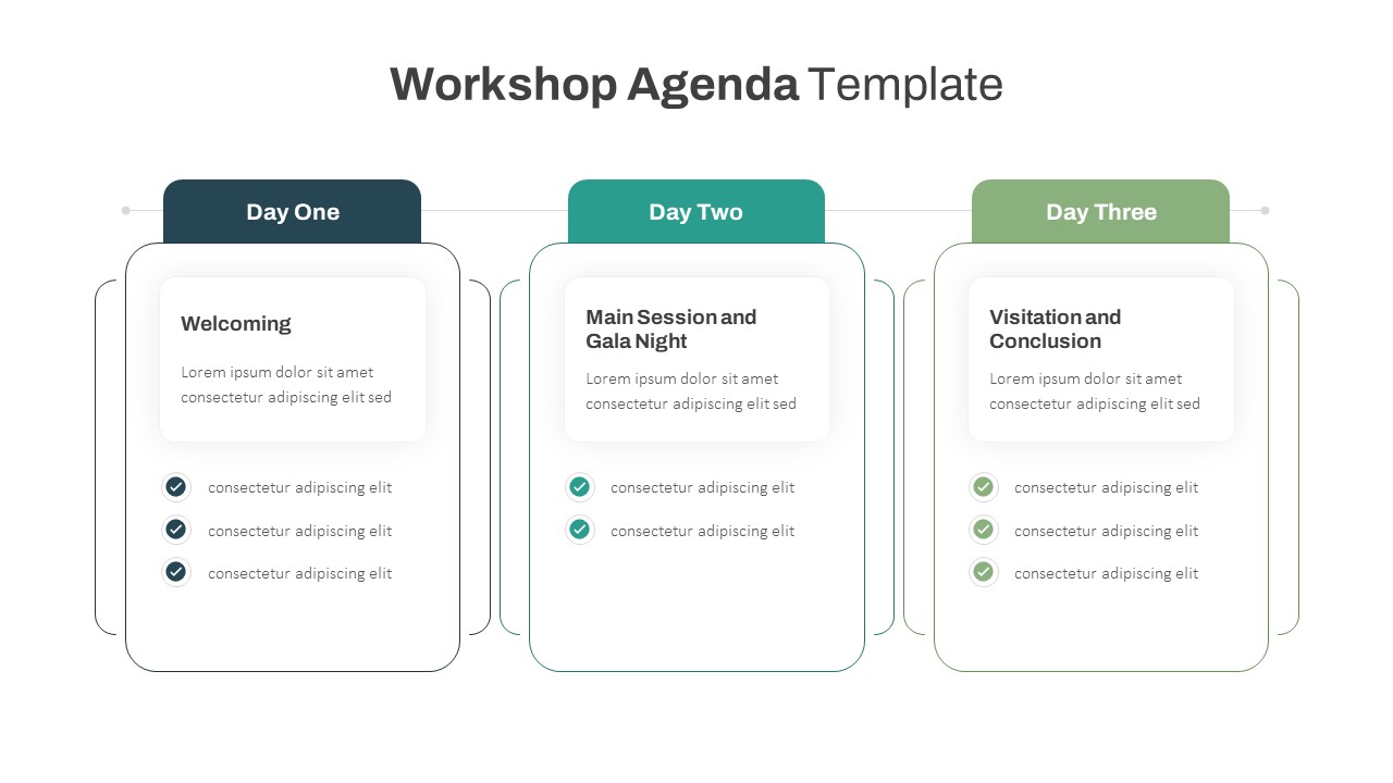 Multi Day Workshop Agenda Template PPT