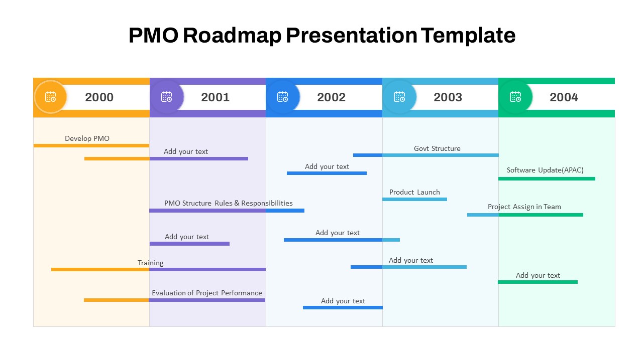 PMO Roadmap PowerPoint Template And Google Slides