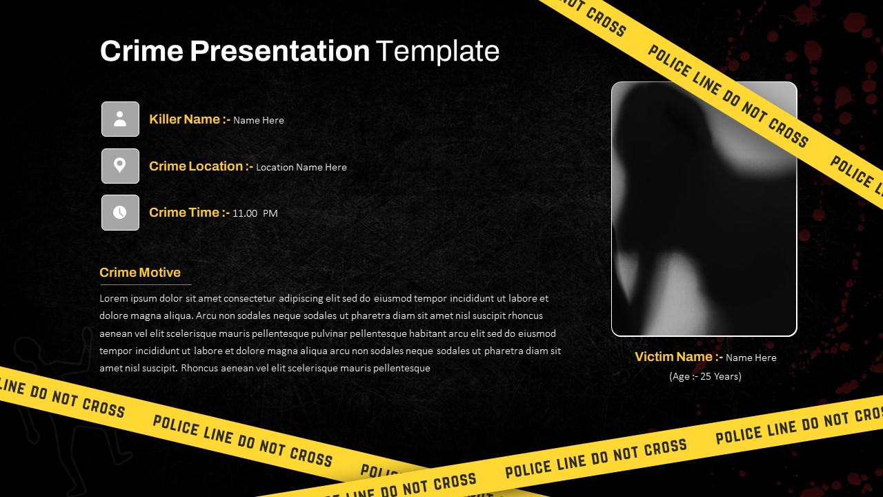 PowerPoint Template Crime