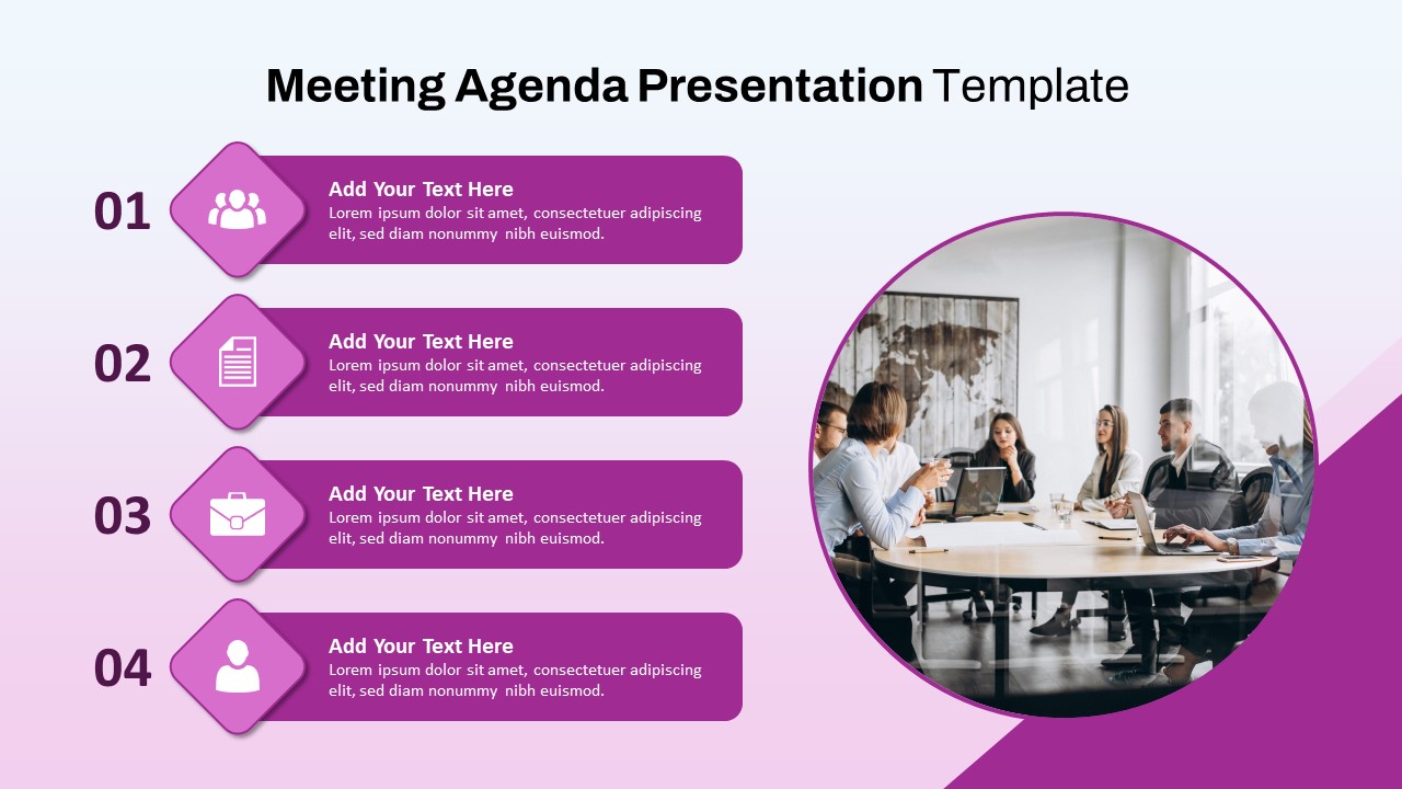 Professional Meeting Agenda Template Ppt