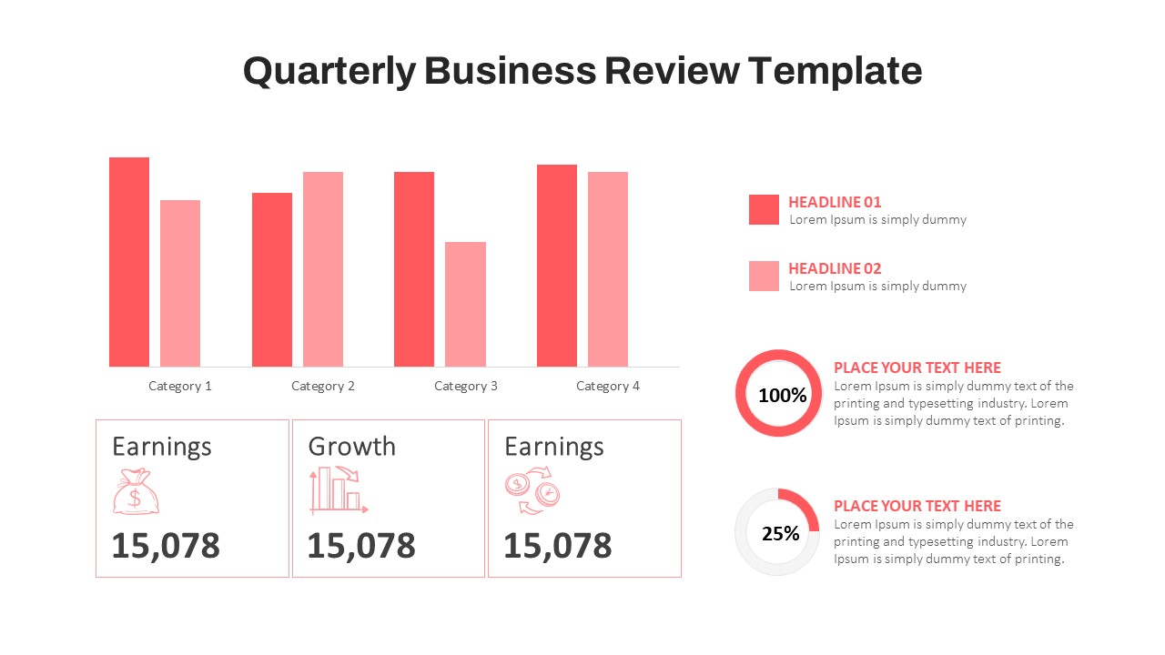 QBR Template For Ppt Presentation