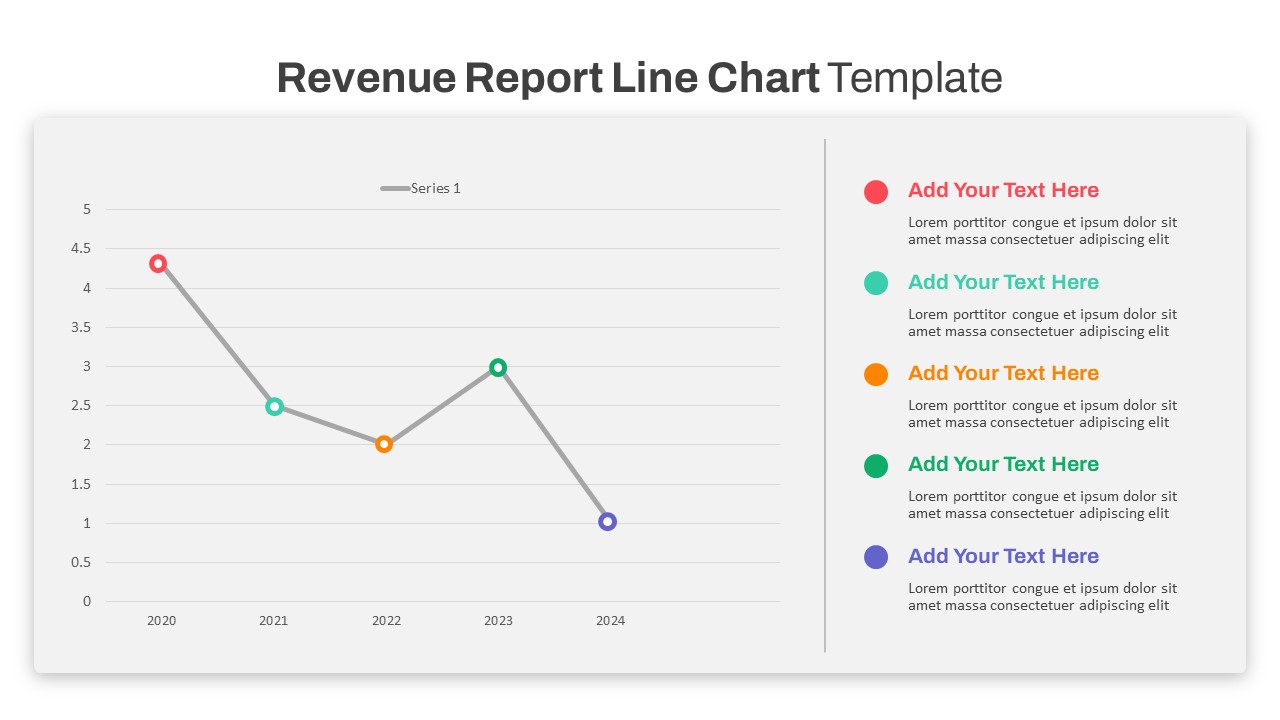 Revenue Report Line Chart For Ppt