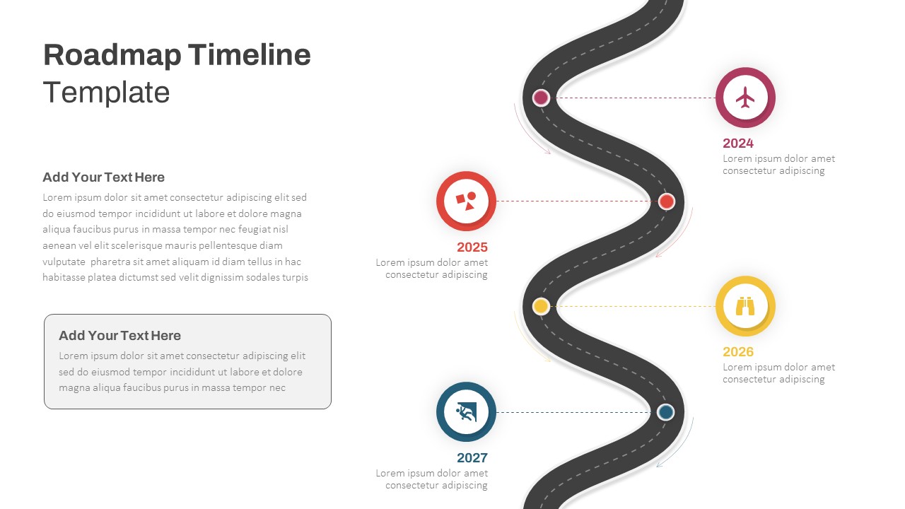 Roadmap Time Line PowerPoint Template