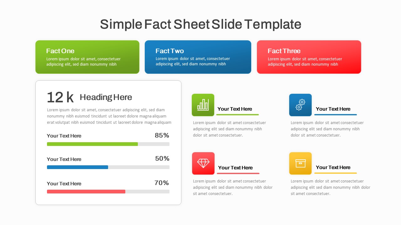 Simple Fact Sheet Template for PowerPoint and Google Slides