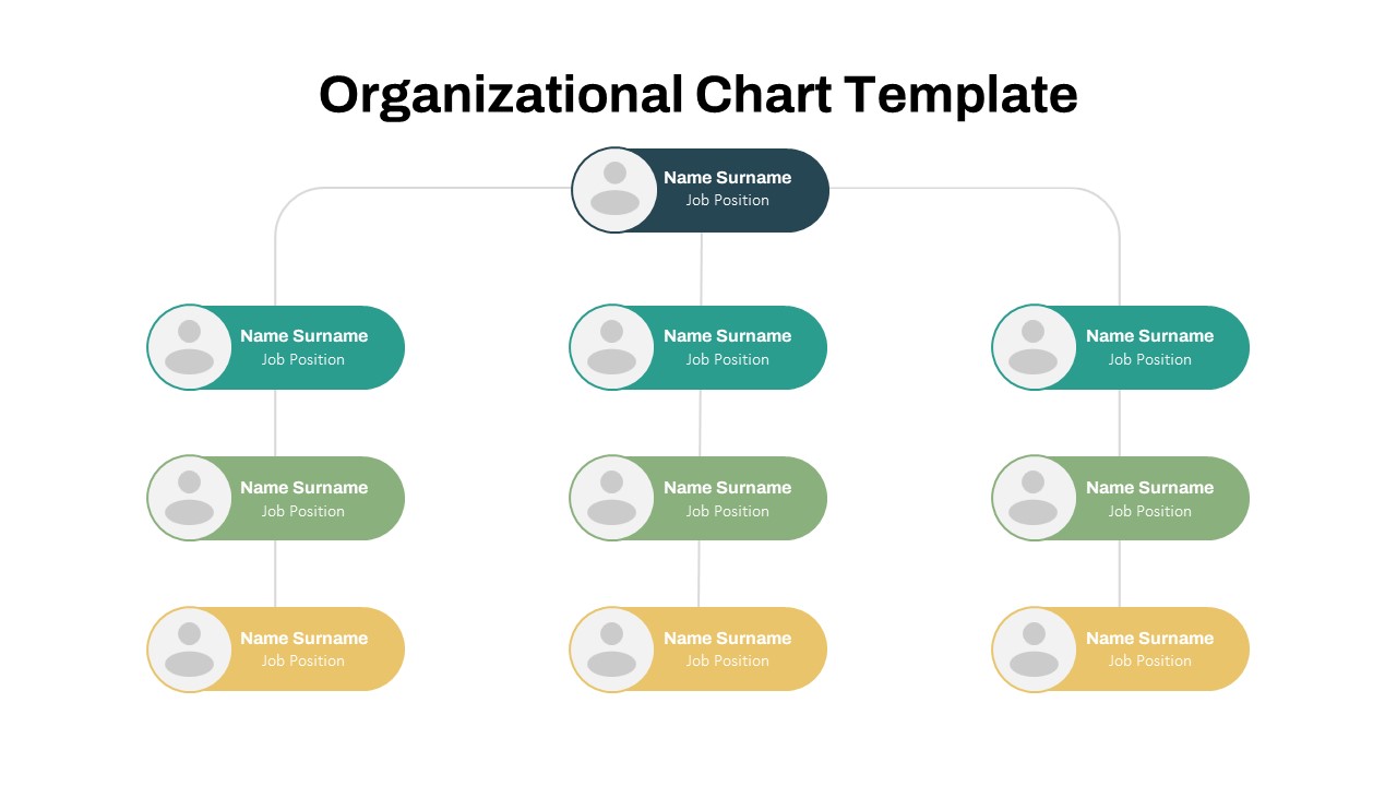 Simple Organizational Chart For PowerPoint