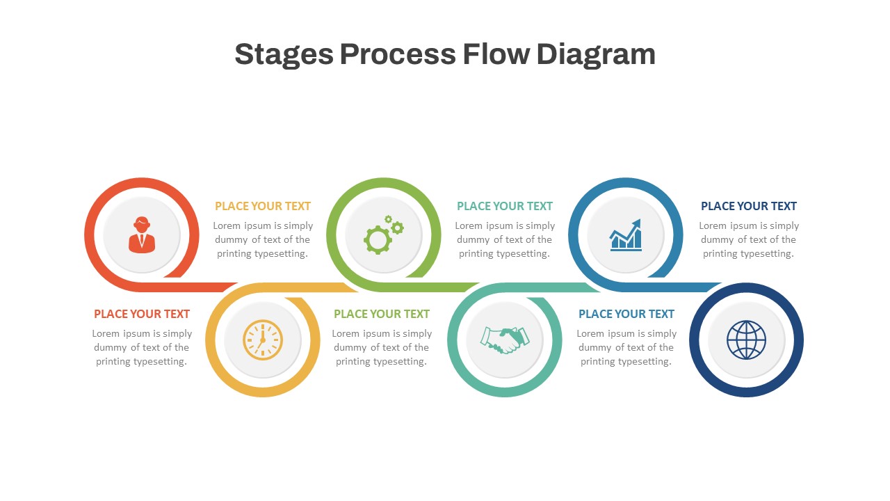 Stages Process Diagram PowerPoint Template And Google Slide