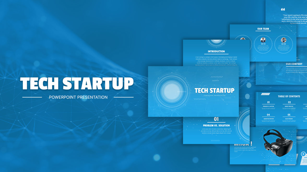 Tech Startup Pitch Deck Template Featured Image