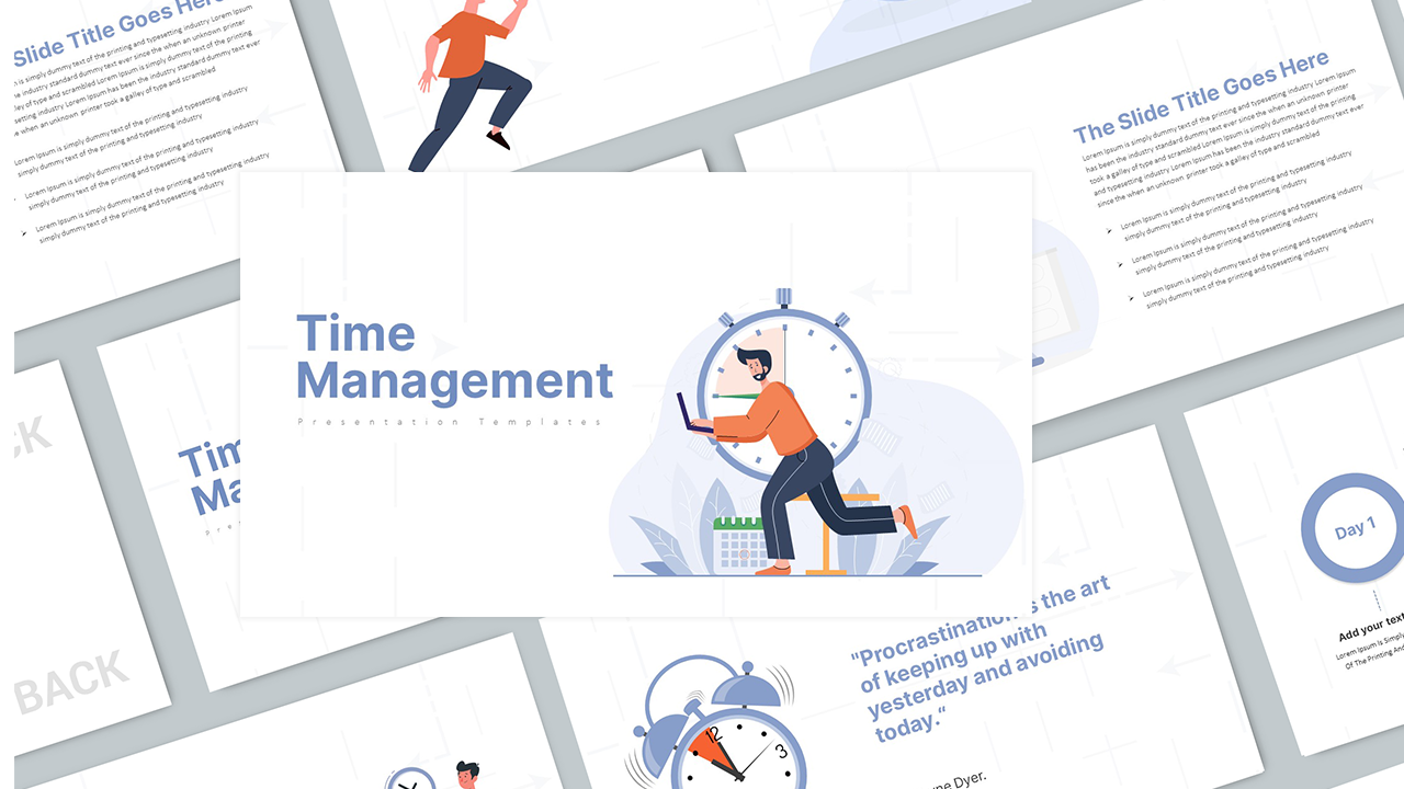 Time Management PowerPoint Template Cover Image