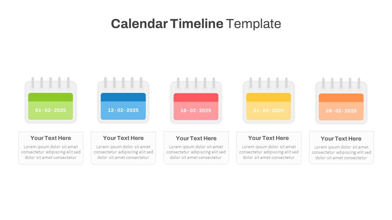 Calendar Timeline PowerPoint Slide