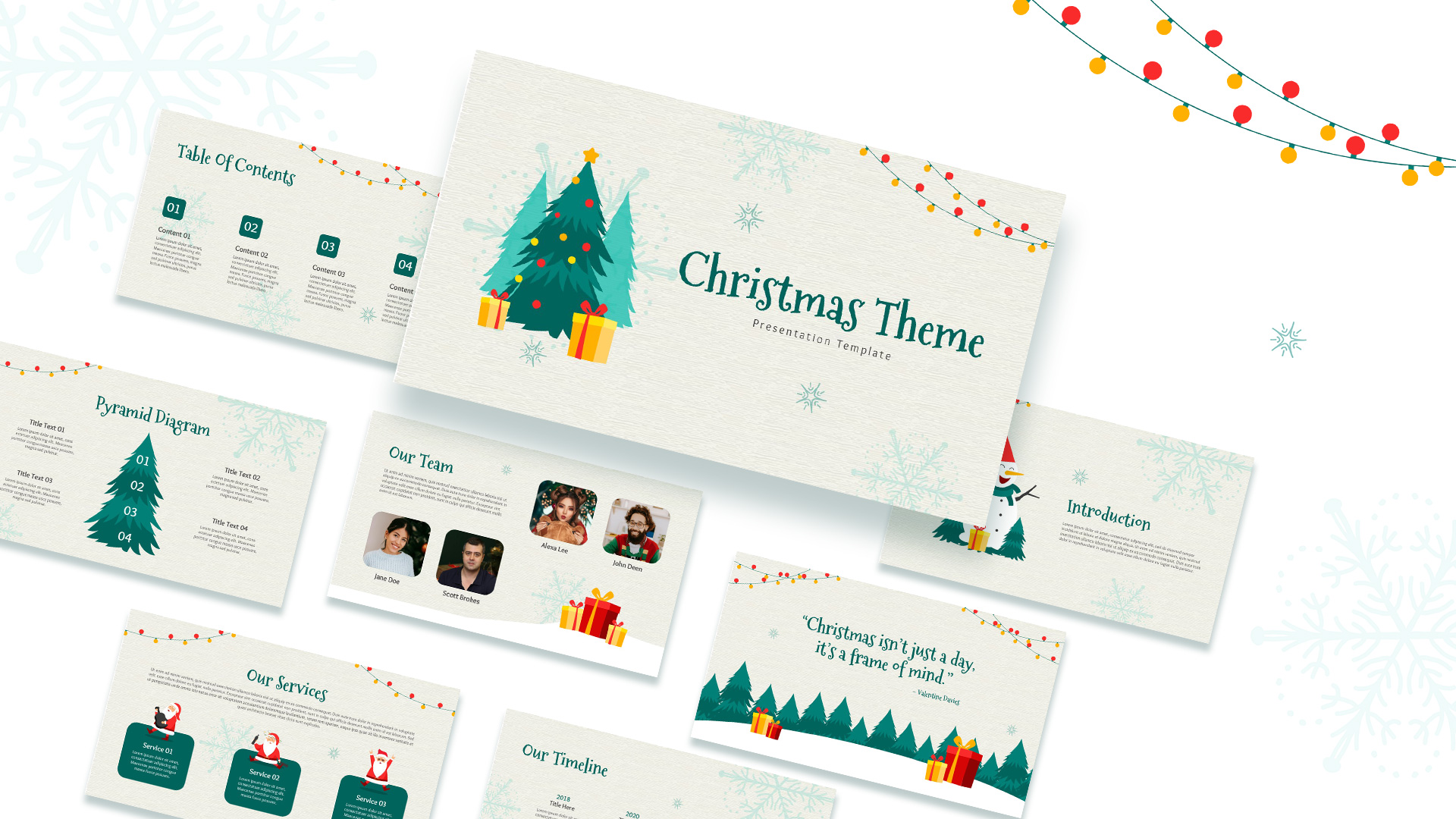 christmas theme ppt template