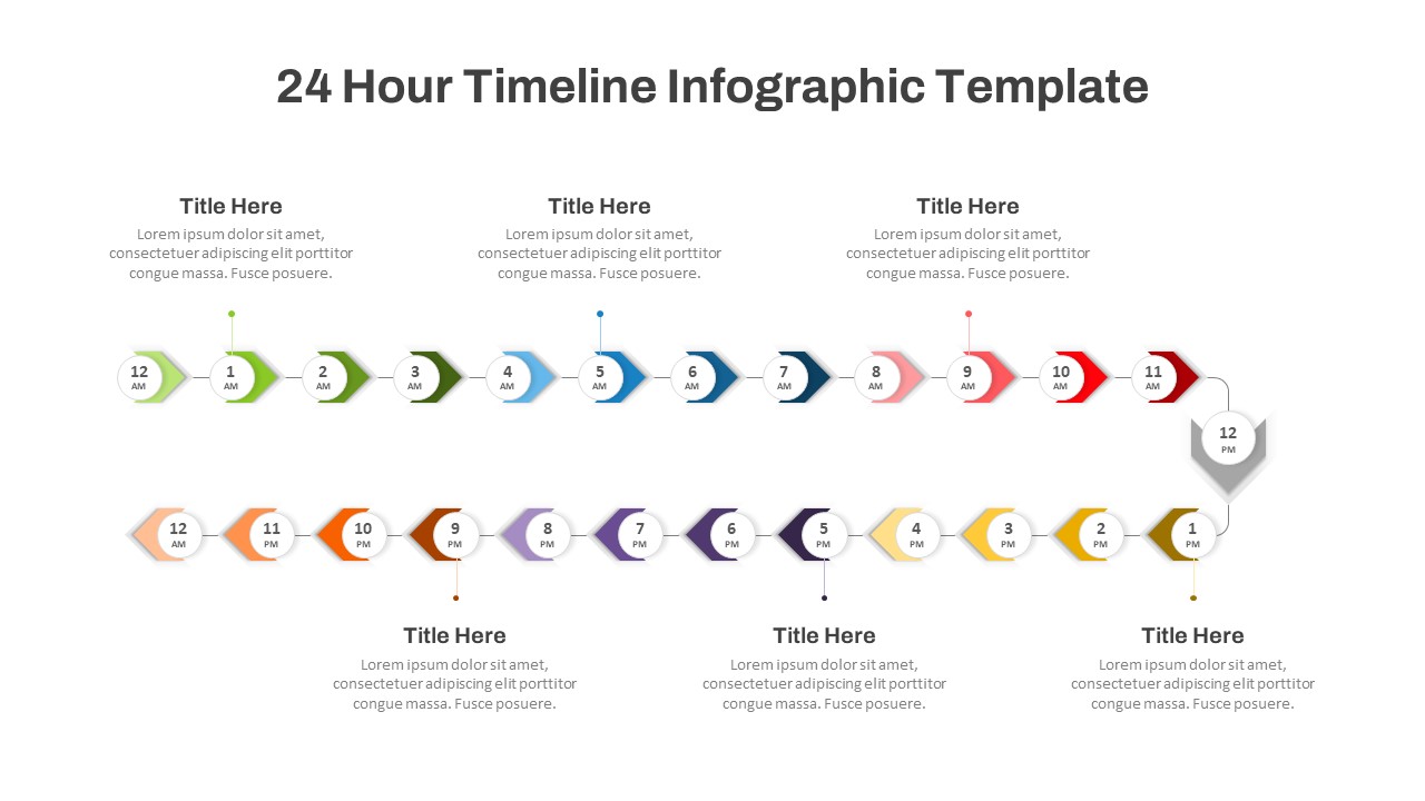 24 Hour Timeline Template PowerPoint Template